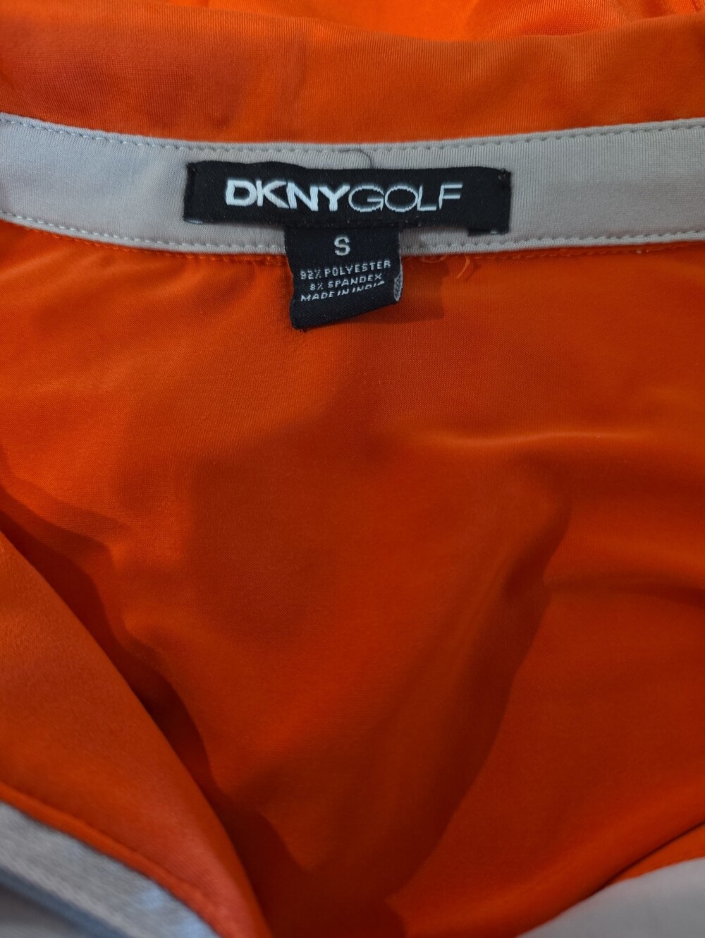 DKNY Golf Women’s Small Coral Sleeveless Polo Golf Top Stretch - Picture 6 of 6